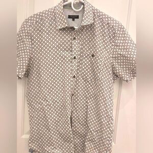 Ted Baker Patterned Short Sleeve Shirt - Size 4